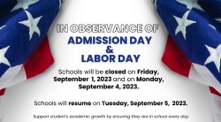 No School Admission Day Flyer